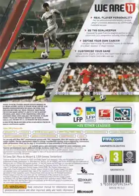 FIFA 11 (USA) box cover back